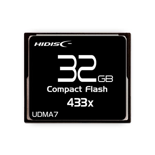 HIDISC CFカード 32GB 433x Read65MB／s MLCチップ搭載 HDCF32G433XJP3〔代引不可〕