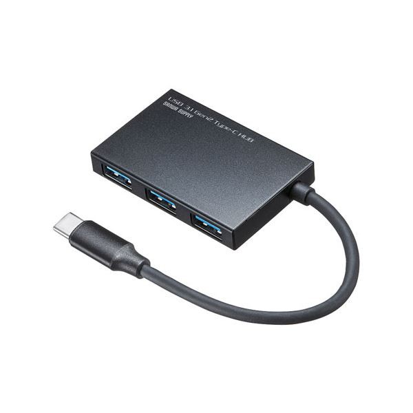 サンワサプライ USB3.1 Gen2対応 Type-Cハブ USB-3TCH18BK〔代引不可〕