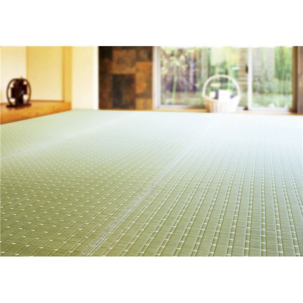 国産い草 上敷き/ラグマット 〔江戸間6帖 ナチュラル〕 日本製 縁：綿100％ 『吉兆 きっちょう』 〔リビング ダイニング〕〔代引不可〕の通販は
