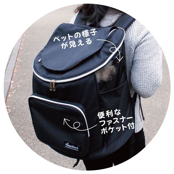 HappyDays ペット用リュックキャリーライトブラウン(ペット用品)〔代引不可〕の通販は