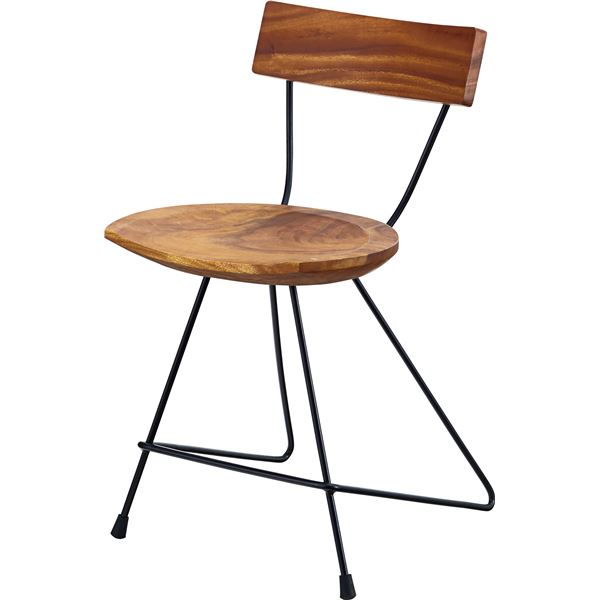 パーソナルチェア リビングチェア 幅42cm 木製 スチール ウッドチェア リビング ダイニング インテリア家具 店舗 ショップ〔代引不可〕の通販は