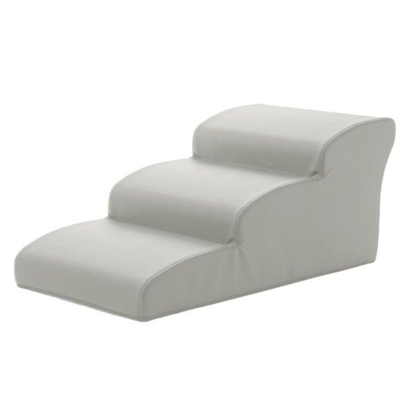 ドッグステップ/ペット用品 〔3段 アイボリー〕 幅40.5cm 合皮/合成皮革張地 ウレタンフォーム 〔リビング 室内犬〕〔代引不可〕の通販は