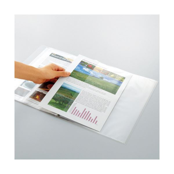 コクヨ クリヤーブック（ideamix）固定式・サイドスロー B4タテ 10ポケット 背幅3mm ラ-DEAS14 1セット（10冊）〔代引不可〕