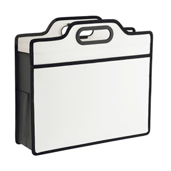 ライオン事務器 オフィスキャリングバッグ（ビジカル）タテ330×ヨコ365×厚さ110mm ホワイト BK-353B 1セット（5個）〔代引不可〕の通販は 8,239円