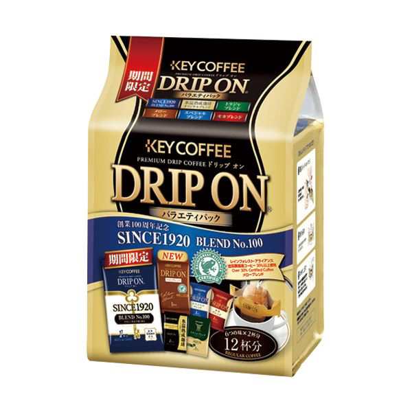 キーコーヒー ドリップオンバラエティパック 8g 1セット（72袋：12袋×6パック）〔代引不可〕の通販は