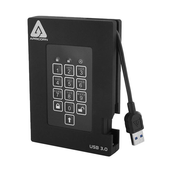 Apricorn AegisFortress 暗証番号対応ポータブルHDD 500GB A25-3PL256-500F（R2）1台〔代引不可〕の通販は
