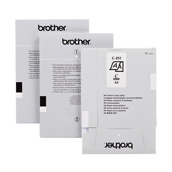 ブラザー MPRINTシリーズ用ペーパーカセット 複写紙（2枚複写）A6サイズ C-251 1セット（300枚：30枚×10カセット）〔代引不可〕の通販は