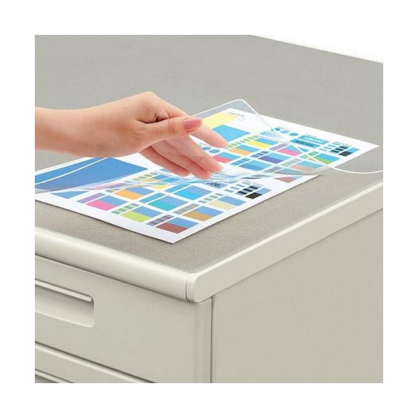 コクヨ デスクマット軟質（オレフィン・透明）ダブル（下敷付）1087×687mm ウォームグレー マ-18117M 1枚〔代引不可〕の通販は