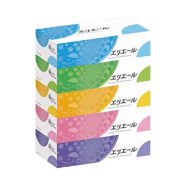 大王製紙 エリエールティシュー180組/箱 1セット（60箱：5箱×12パック）〔代引不可〕