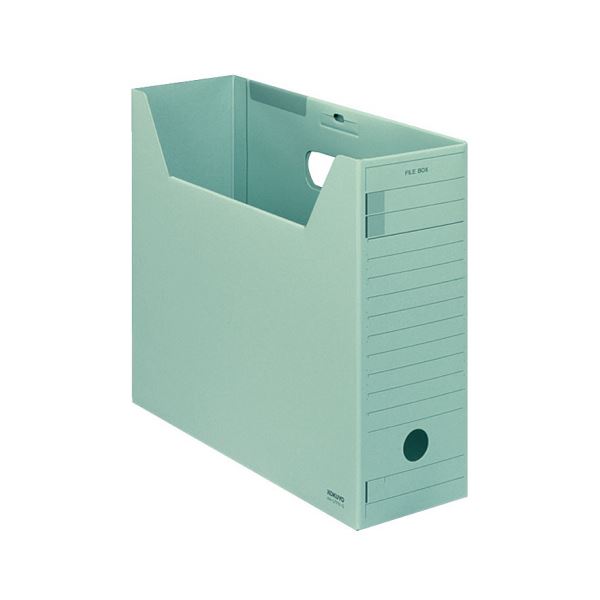 （まとめ）コクヨ ファイルボックス-FS（Fタイプ）A4ヨコ 背幅102mm 緑 フタ付 A4-LFFN-g 1セット（5冊）〔×2セット〕〔代引不可〕の通販は