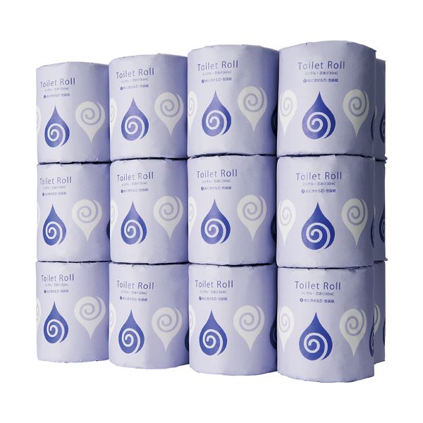 TANOSEE トイレットペーパー 無包装 シングル 芯なし 130m 1セット（480ロール：48ロール×10ケース） TANOSEE ecologyトイレットペーパー シングル 150m 芯なし ［無包装