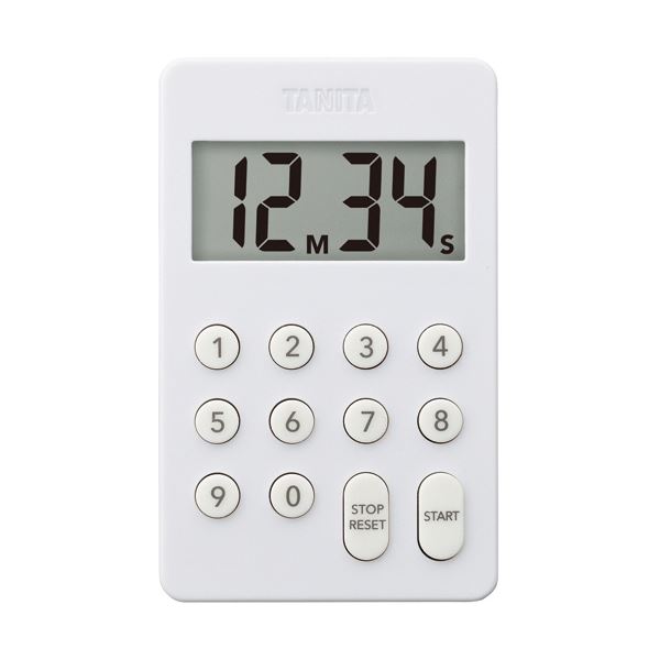 （まとめ）タニタ デジタルタイマー100分計ホワイト TD-415-WH 1個〔×5セット〕〔代引不可〕の通販は
