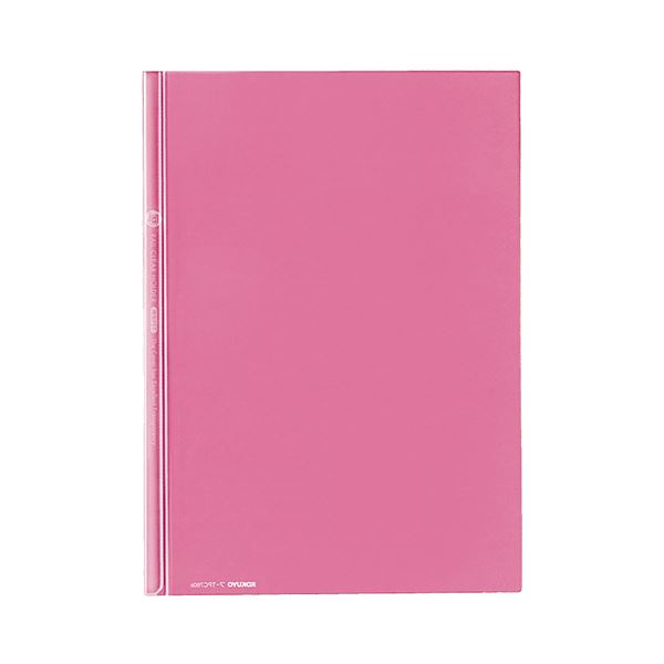 （まとめ）コクヨ レールクリヤーホルダー（カラーズ）PET A4タテ 20枚収容 桃 フ-TPC760P 1セット（5冊）〔×10セット〕〔代引不可〕