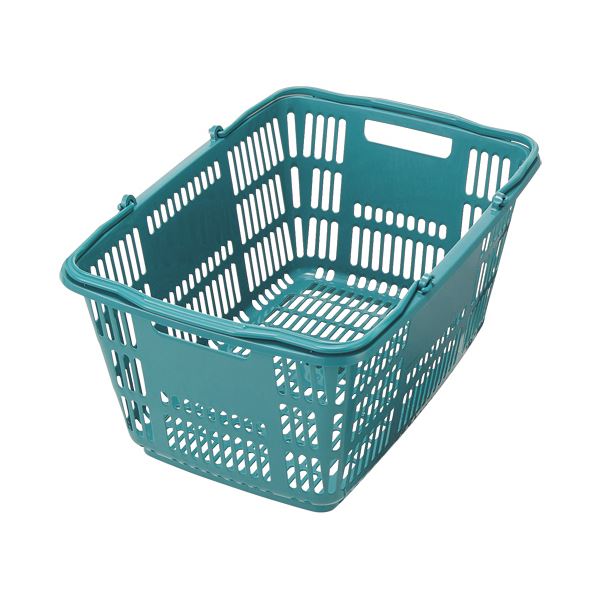 （まとめ）スーパーメイト ショッピングバスケット33L ブルーグリーン CB-33EBG 1個〔×10セット〕〔代引不可〕の通販は