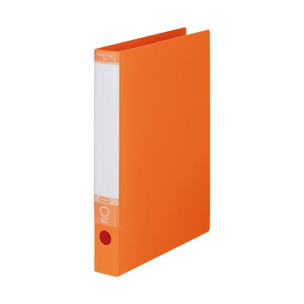（まとめ）TANOSEE ワンタッチ開閉Oリングファイル A4タテ 2穴 220枚収容 背幅40mm オレンジ 1冊〔×20セット〕〔代引不可〕の通販は 13,260円