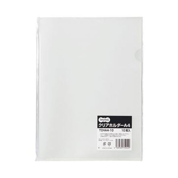 （まとめ）TANOSEE クリアホルダー A4クリア 1セット（30枚：10枚×3パック）〔×50セット〕〔代引不可〕の通販は
