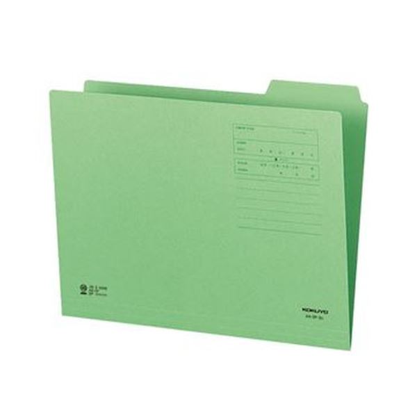 （まとめ）コクヨ 1/3カットフォルダー（カラー）A4 第3見出し 緑 A4-3F-3G 1セット（10冊）〔×20セット〕〔代引不可〕の通販は