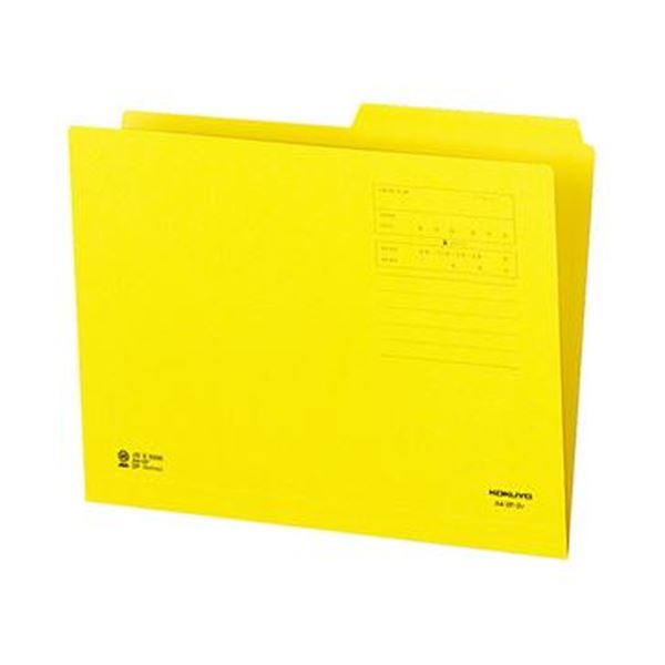 （まとめ）コクヨ 1/2カットフォルダー（カラー）A4 第2見出し 黄 A4-2F-2Y 1セット（10冊）〔×20セット〕〔代引不可〕の通販は