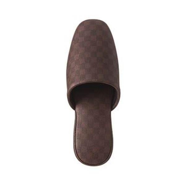 （まとめ）デザインPVC吊り込みスリッパフィオレッティ ブラウン 1足〔×10セット〕〔代引不可〕の通販は