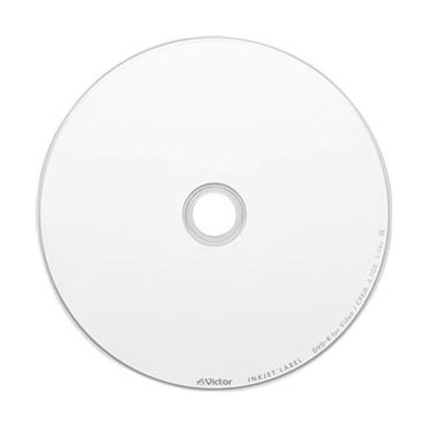 （まとめ）JVC 録画用DVD-R 120分1-16倍速 ホワイトワイドプリンタブル 5mmスリムケース VHR12JP10J1 1パック（10枚）〔×10セット〕〔代