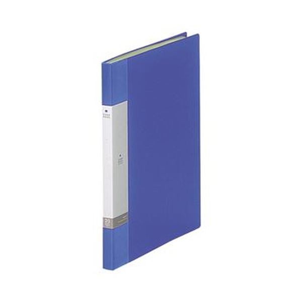 （まとめ）リヒトラブ リクエスト クリヤーブックA4タテ 20ポケット 背幅16mm 青 G3201-8 1セット（10冊）〔×5セット〕〔代引不可〕の通販は