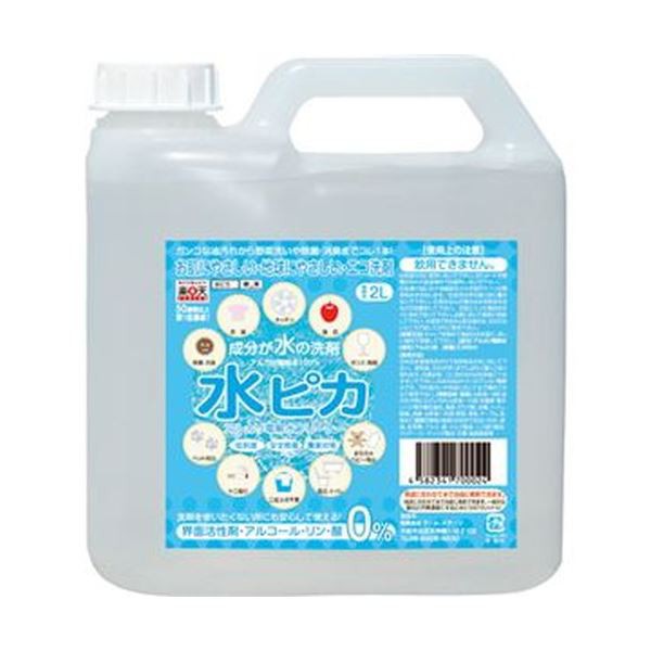 （まとめ）アール・ステージアルカリ電解水クリーナー 水ピカ 業務用 2L 1本〔×3セット〕〔代引不可〕