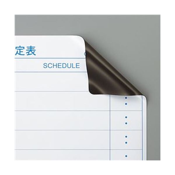 （まとめ）コクヨ ホワイトボード〔マグボ〕 マグネットシートタイプ 行動予定表 W370×H600mm FB-H21KW 1枚〔×3セット〕〔代引不可〕の通販は