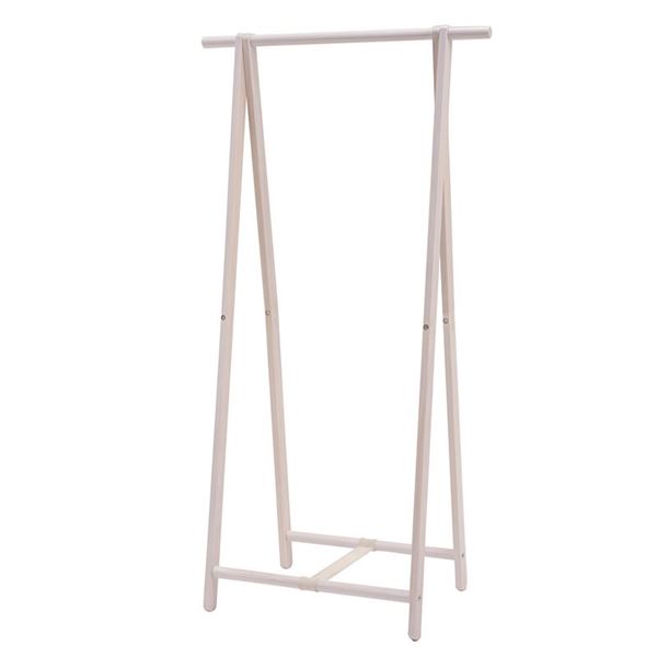 北欧風 ハンガーラック/コートハンガー 〔ホワイトウォッシュ〕 幅80×奥行47×高さ150cm 木製 組立式 〔寝室〕〔代引不可〕の通販は 7,906円