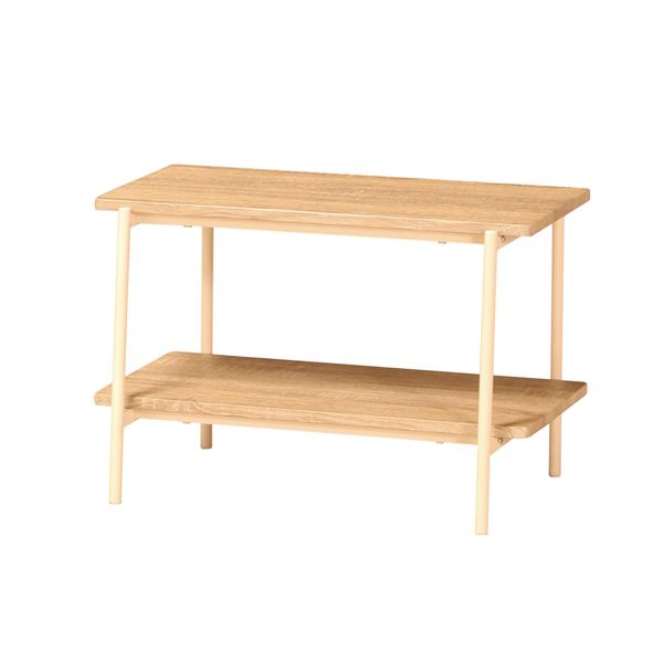 テレビ台/テレビボード 〔ナチュラル〕 幅600mm スチールフレーム 天板 棚板付き 〔リビング ダイニング〕 組立品〔代引不可〕の通販は