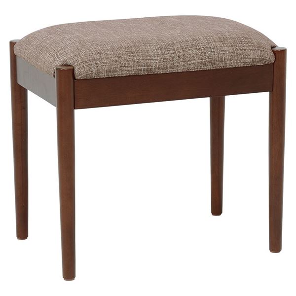 北欧風 スツール/オットマン 〔ブラウンベージュ〕 幅46×奥行31×高さ43cm 木製 完成品 〔リビング ダイニング〕〔代引不可〕の通販は 7,798円