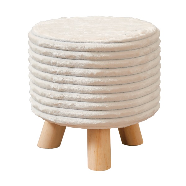 フランネルスツール「baum（バウム）」ホワイト〔代引不可〕