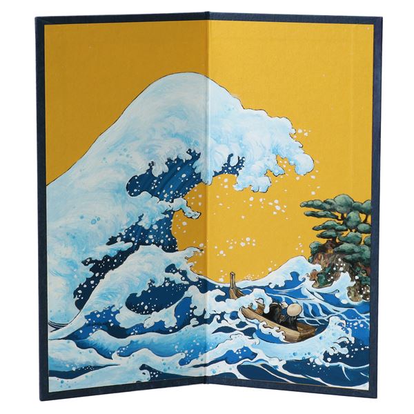 （まとめ）金屏風（二曲）小〔×20セット〕〔代引不可〕の通販は