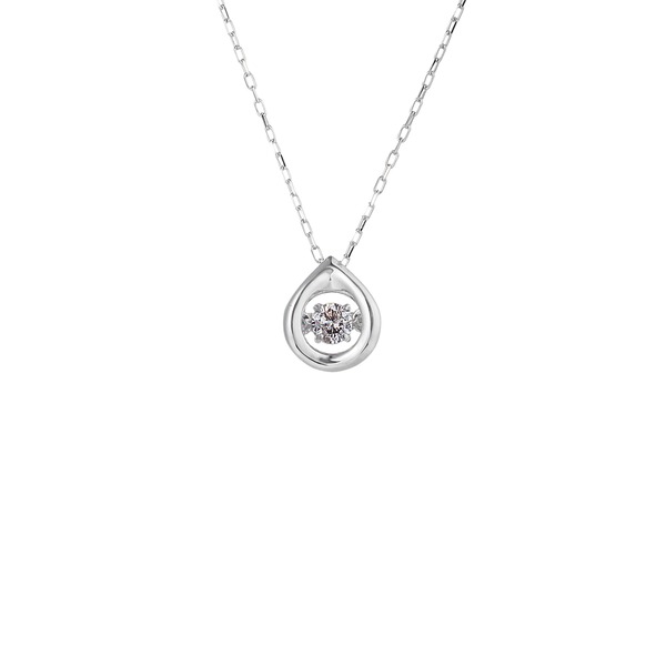 ダンシングストーンペンダント/ホワイトゴールドネックレス〔K18WG・天然ダイヤモンド0.05ct〕FTW-1833-WG〔代引不可〕の通販は 33,350円
