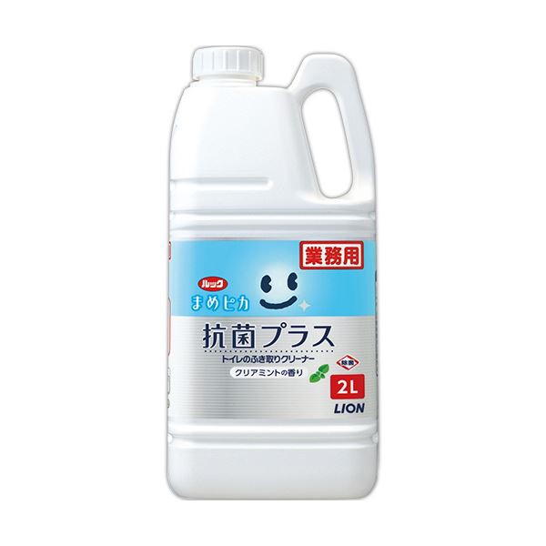（まとめ）ライオン ルック まめピカ 抗菌プラストイレのふき取りクリーナー つめかえ用 2L TSHKG2 1個 〔×3セット〕〔代引不可〕