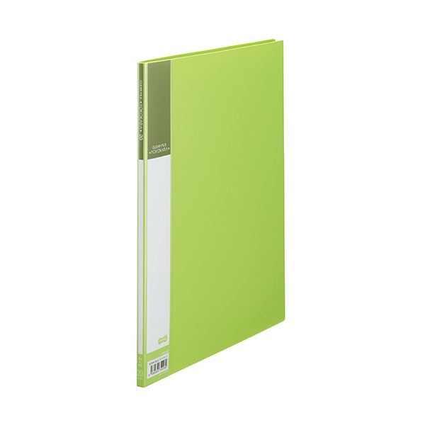 （まとめ）TANOSEE 書類が入れやすいクリヤーファイル「ヨコカラ」 A4タテ 20ポケット 背幅8mm ライトグリーン 1セット（10冊） 〔×3セット〕〔代引不可〕の通販は 13,850円