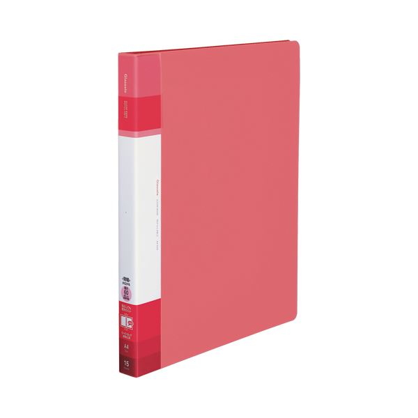 （まとめ）コクヨ クリヤーブック（Glassele） 替紙式・背ポケット A4タテ 30穴 15ポケット付属 背幅25〜39mm コーラルピンク ラ-GLB720P 1冊 〔×5セット〕〔代引不可〕の通販は 8,250円