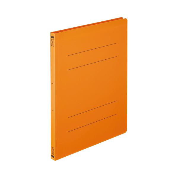 （まとめ）TANOSEE フラットファイル（再生PP） A4タテ セミワイド 150枚収容 背幅18mm オレンジ 1パック（5冊） 〔×5セット〕〔代引不可〕