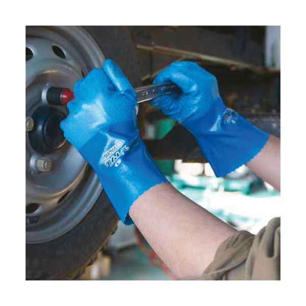 （まとめ）ショーワグローブ No.281 テムレス M ブルー NO.281-M 1双 〔×5セット〕〔代引不可〕の通販は