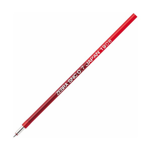 （まとめ）ゼブラ エマルジョンボールペン 替芯 SNC-0.7芯 赤 RSNC7-R 1本 〔×30セット〕〔代引不可〕の通販は