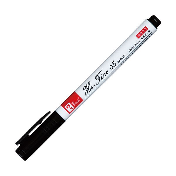 （まとめ）寺西化学 油性マーカー マジックインキ Hi-Fine 0.5 No.900 黒 M900R-T1 1本 〔×30セット〕〔代引不可〕