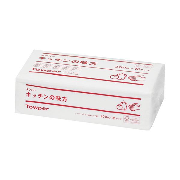 （まとめ）トライフ タウパー キッチンの味方 M 200枚/パック 1セット（30パック） 〔×3セット〕〔代引不可〕の通販は