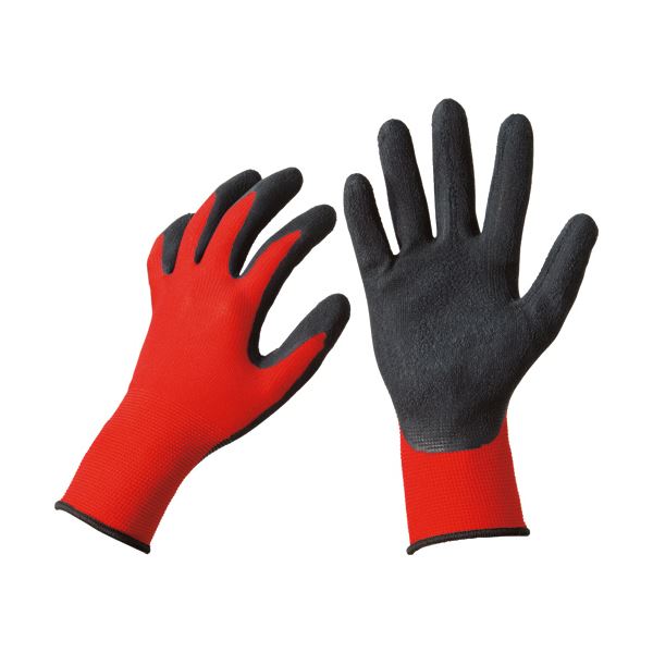 （まとめ）TANOSEE 天然ゴム背抜き手袋 L レッド 1セット（50双：10双×5パック） 〔×3セット〕〔代引不可〕の通販は