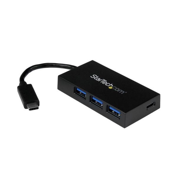（まとめ）StarTech.com USB-C接続4ポートUSB 3.0ハブ HB30C3A1CFB 1台 〔×3セット〕〔代引不可〕