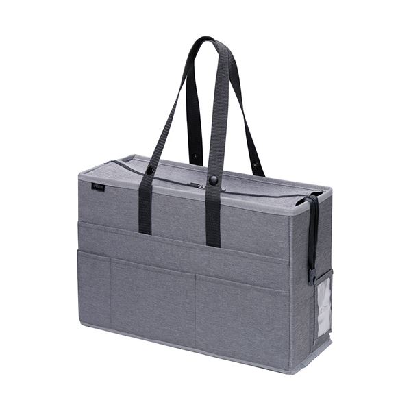 （まとめ）ソニック ユートリム フタ付キャビネットバッグ A4ノートPC対応 グレー UT-1091-GL 1個 〔×3セット〕〔代引不可〕の通販は