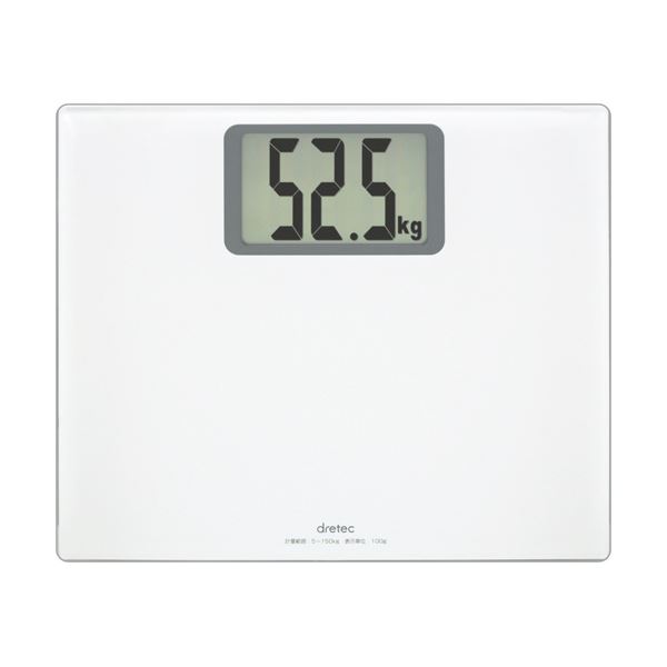 （まとめ）ドリテック ボディスケール グランデ ホワイト BS-163WT 1台 〔×3セット〕〔代引不可〕の通販は 12,259円