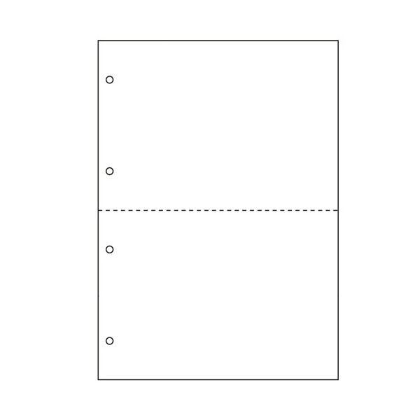 （まとめ）ヒサゴ マルチプリンタ帳票 撥水紙 A4 白紙 2面 4穴 BPW2003 1冊（50枚） 〔×5セット〕〔代引不可〕