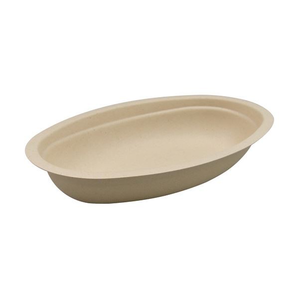 （まとめ）パックスタイル BB竹バガス カレー 250×160×高さ35mm 1パック（50枚） 〔×5セット〕〔代引不可〕