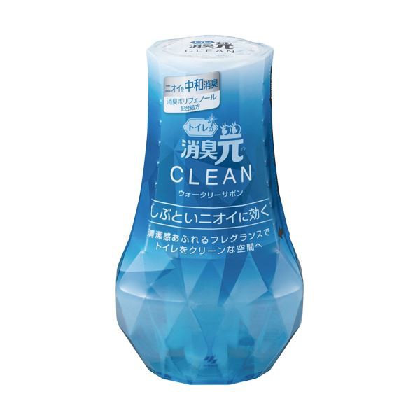 （まとめ）小林製薬 トイレの消臭元 CLEAN ウォータリーサボン 400ml 1セット（3個） 〔×5セット〕〔代引不可〕