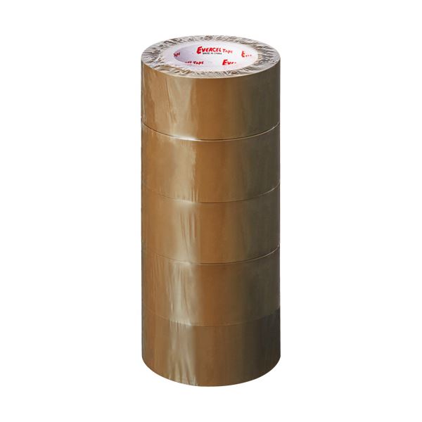 （まとめ）積水化学 エバーセルOPPテープ No.830NEV 50mm×50m 茶 P60XBJ3 1パック（5巻） 〔×5セット〕〔代引不可〕の通販は