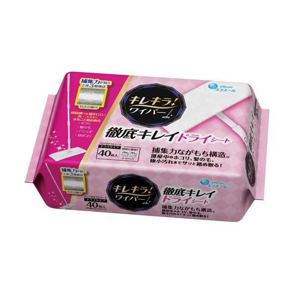 （まとめ）大王製紙 エリエール キレキラ ワイパー徹底キレイ ドライシート （20枚×2袋） 1パック 〔×10セット〕〔代引不可〕の通販は 9,486円